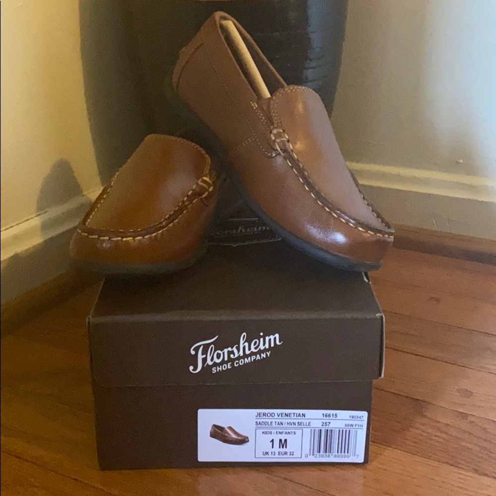 KIDS Jerod Leather Venetian Leather Loafers